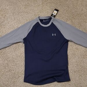 Under Armour Men's Long Sleeve Shirt - Navy and Gray